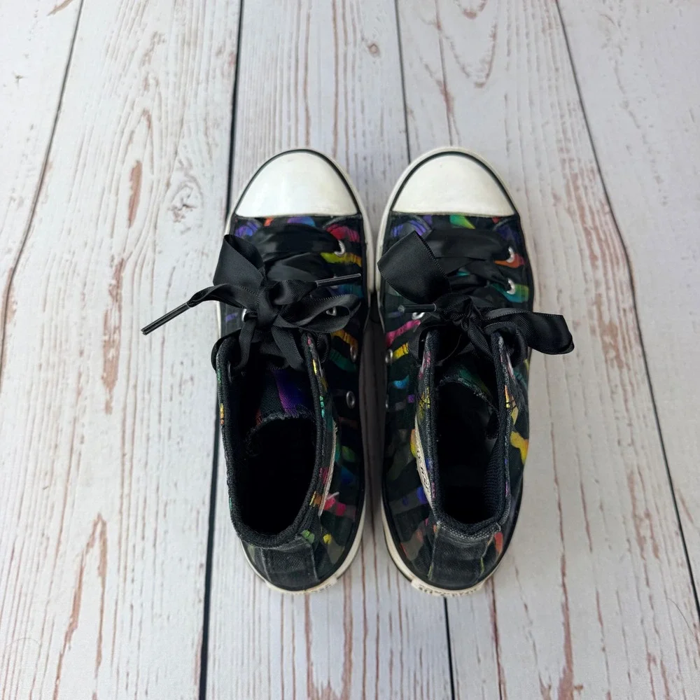Converse Chuck Taylor All Star Rainbow Zebra Junior Shoes 667601F Size 2
